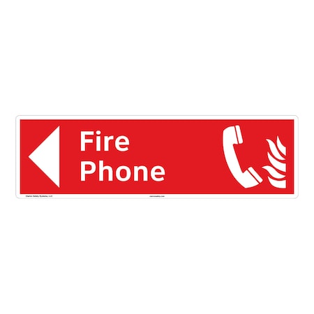 Fire Phone Safety Signs Indoor/Outdoor Flexible Polyester (ZA) 17 X 5, F1013-ZACNH